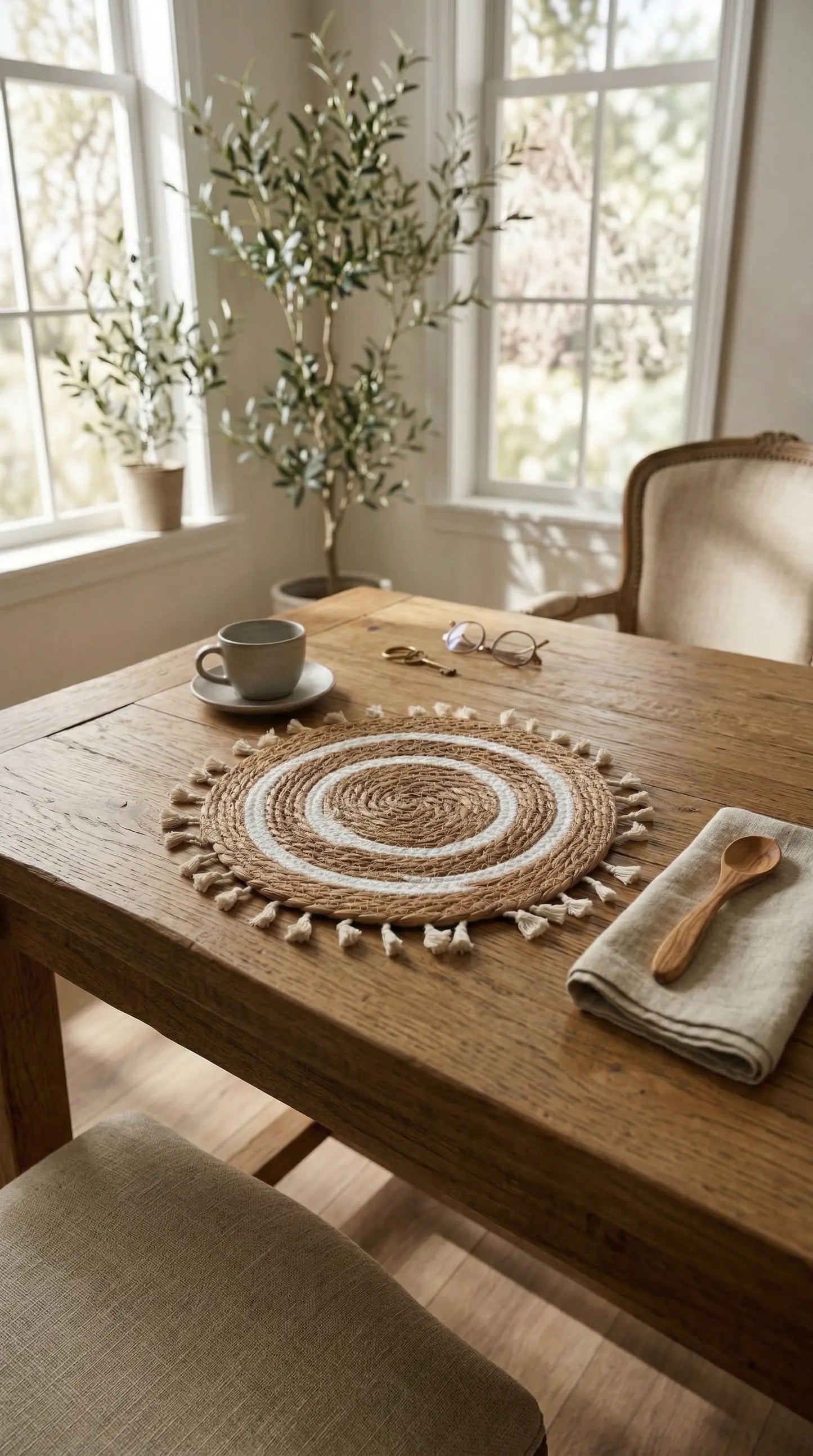 Natural Table Decor Placement